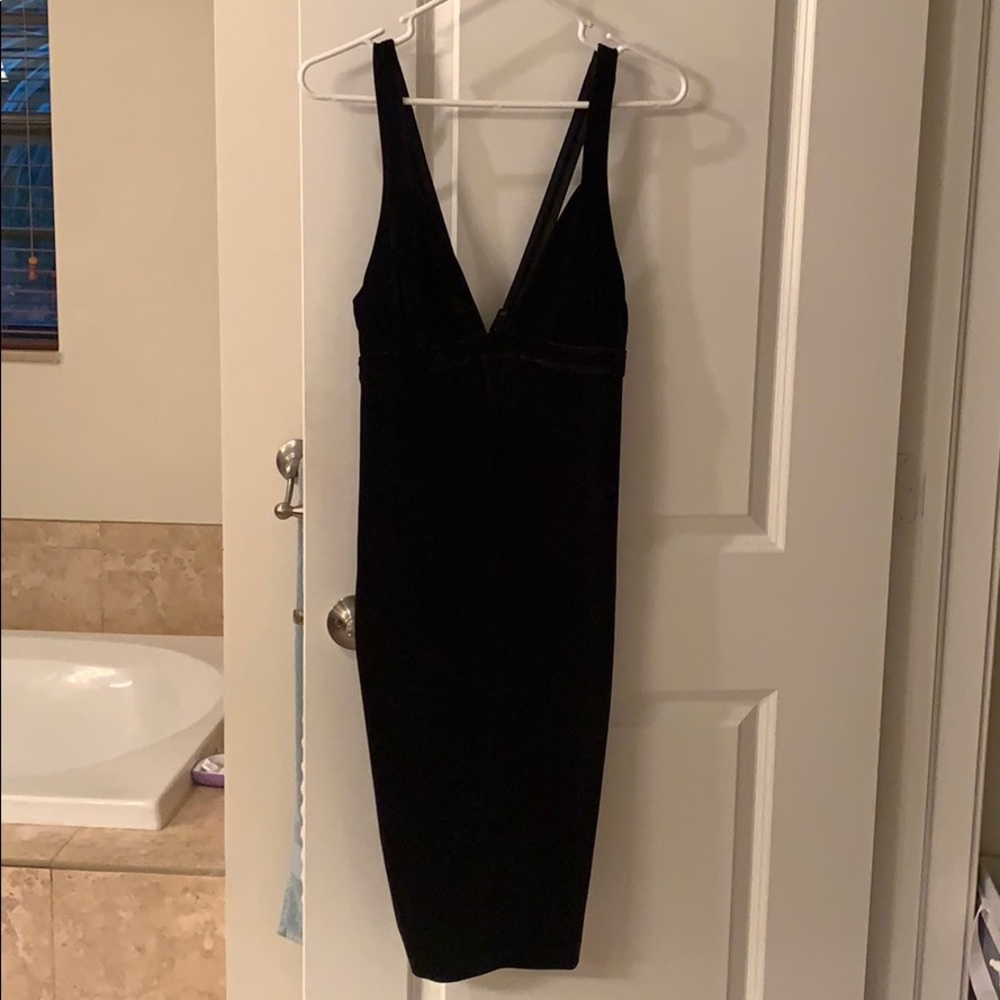 Black velvet dress